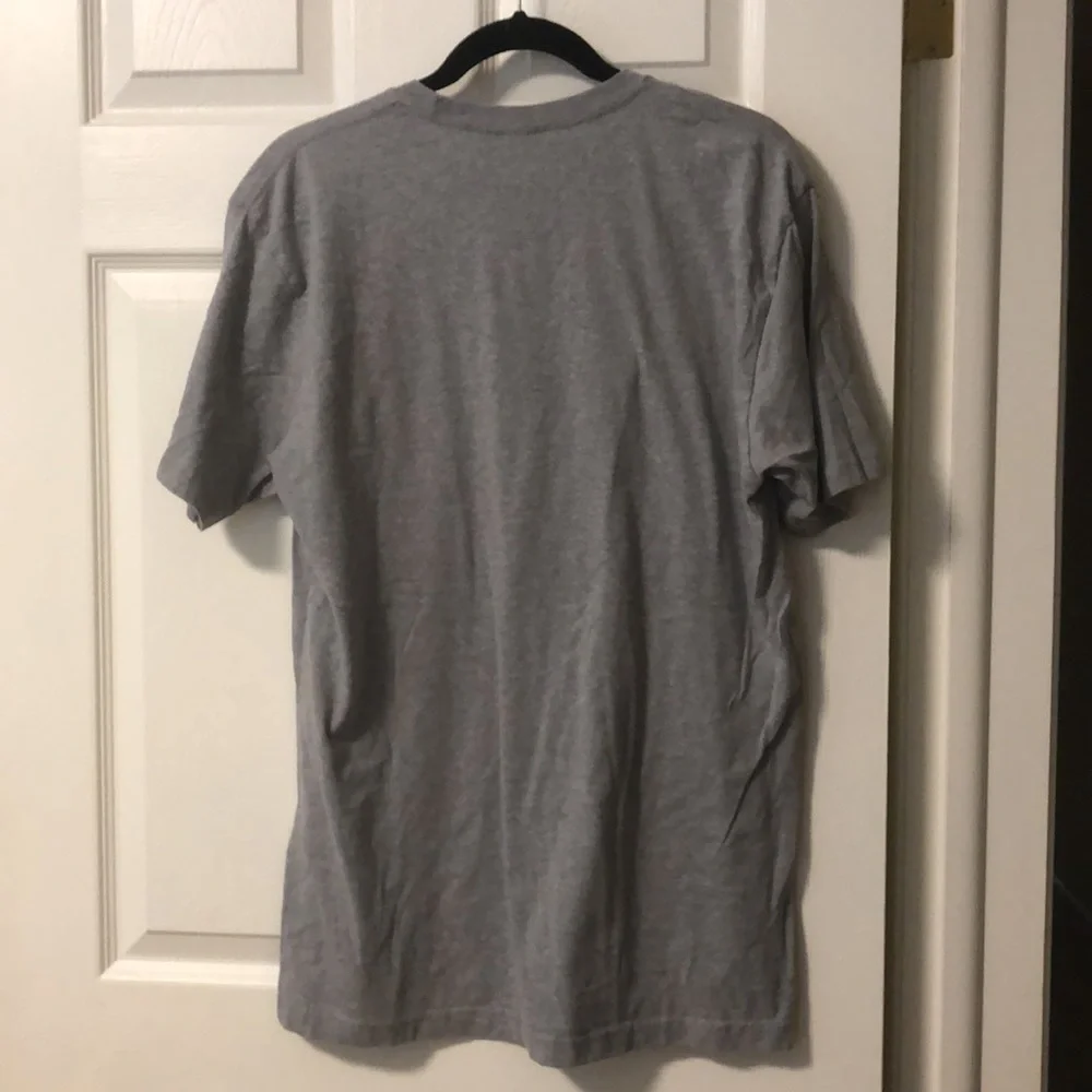 Womens Doodle Dog Perfect in every size coffee cup tee shirt sz L heather gray - Picture 5 of 5